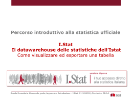 Il datawarehouse delle statistiche dell`Istat