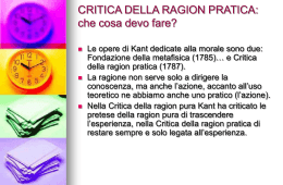 CRITICA DELLA RAGION PRATICA