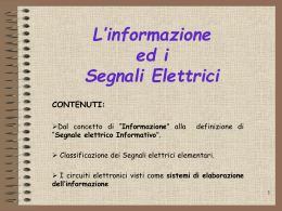Segnale elettrico Informativo