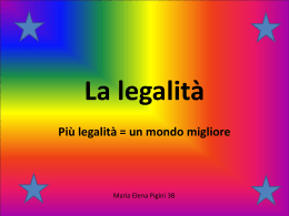 La legalità - Istituto Comprensivo Mazzini Castelfidardo