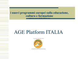 i nuovi programmi europei sulla educazione, cultura e formazione