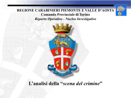 Il Sopralluogo sulla scena del crimine