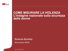 L`indagine nazionale sulla sicurezza delle donne