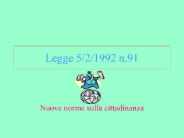 Legge 5/2/1992 n.91