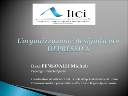 senso di s&eacute; - Scuola di Specializzazione in Psicoterapia Cognitivo