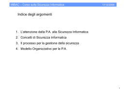 MiBAC &ndash; Corso sulla Sicurezza Informatica 17/12/2008