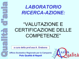 ORABONA-Valutazione E Certificazione Per Competenze