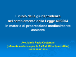 Il ruolo della giurisprudenza nel cambiamento della Legge 40/2004