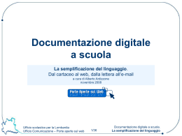 La semplificazione del linguaggio