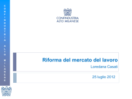 Sintesi sulla Riforma del mercato del lavoro