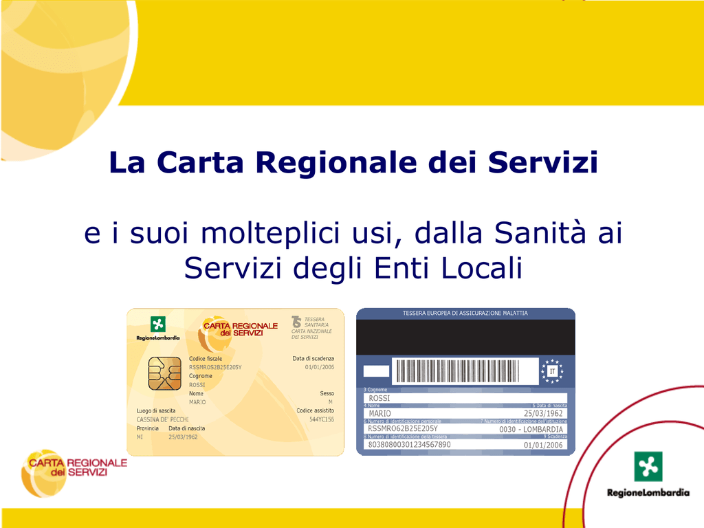 La Carta Regionale Dei Servizi