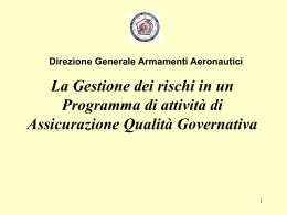 Seminario sulla Gestione dei rischi