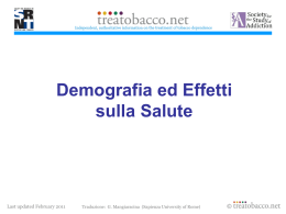Demografia ed Effetti sulla Salute