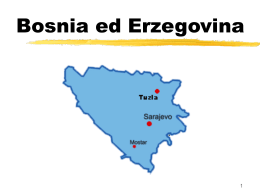 slide presentazione Bosnia Erzegovina - Provincia di Forlì