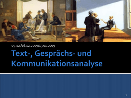 Text-, Gespr&auml;chs- und Kommunikationsanalyse - UK