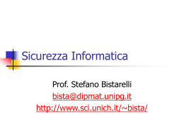 X - Dipartimento di Matematica e Informatica