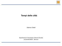 Lezione tempi - Dipartimento di Sociologia