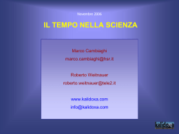 Il tempo nella scienza e nella tecnica