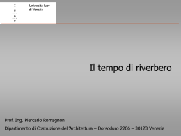 Lezione n. 25 Riverbero
