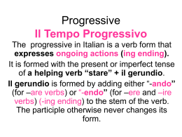 Present Progressive Il Tempo Progressivo