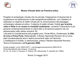 &ldquo;Antica Flaminia&rdquo;. Un viaggio interattivo nel tempo.