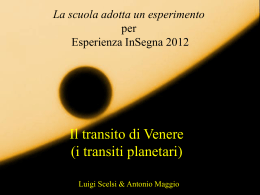 Misura della distanza Terra-Sole con il transito di Venere