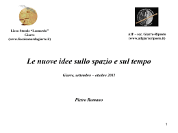 Presentazione Relatività - Liceo Scientifico Statale Leonardo
