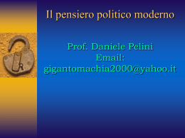 Il pensiero politico moderno