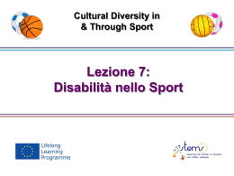 lezione 7 disabilita` nello sport