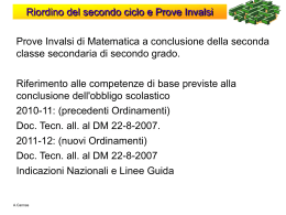 Le prove Invalsi e loro rispondenza a Indicazioni e Linee