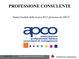 Scarica la ricerca APCO in formato PPT