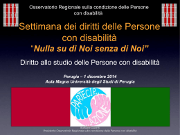 Diritto allo studio per le persone con disabilità