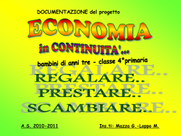 Regalare, prestare, scambiare - Istituto Comprensivo Spinea 1