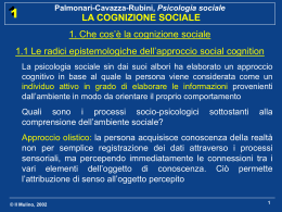 La cognizione sociale