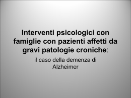 Interventi psicologici con famiglie con pazienti affetti da gravi