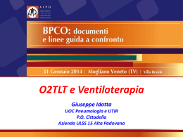 Ossigenoterapia e Ventiloterapia Idotta