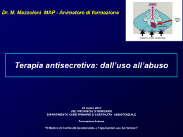 terapia antisecretiva - Azienda Sanitaria Locale della Provincia