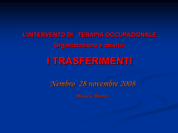 I TRASFERIMENTI - Casa di Riposo di Nembro ONLUS