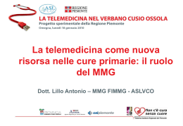 La telemedicina come nuova risorsa nelle cure