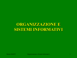 Organizzazione e Sistemi informativi