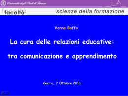 La cura della relazione educativa