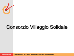 Presentazione Consorzio Villaggio Solidale