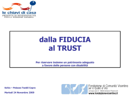 presentazione del progetto - Fondazione di Comunit&agrave; Vicentina