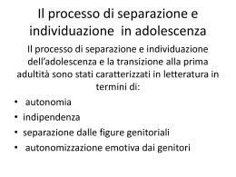 Il processo di separazione individuazione