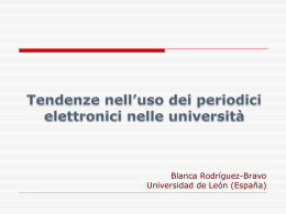 Tendenze nell`uso dei periodici elettronici nelle universit&agrave;