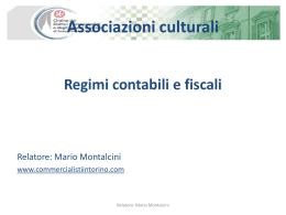 Mario Montalcini Regimi contabili e fiscali