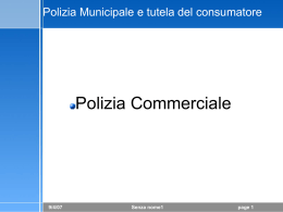 Polizia Municipale e tutela del consumatore