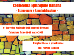 Il regime fiscale e previdenziale &ndash; Clementi Patrizia
