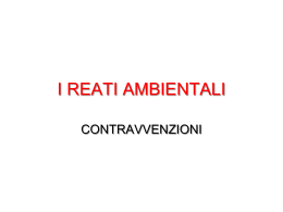 I REATI AMBIENTALI