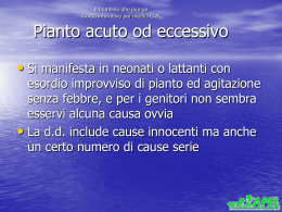 Il bambino che piange: relazione e casi clinici